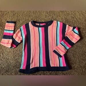 Lilly Pulitzer Navy and Pink Striped Sweater